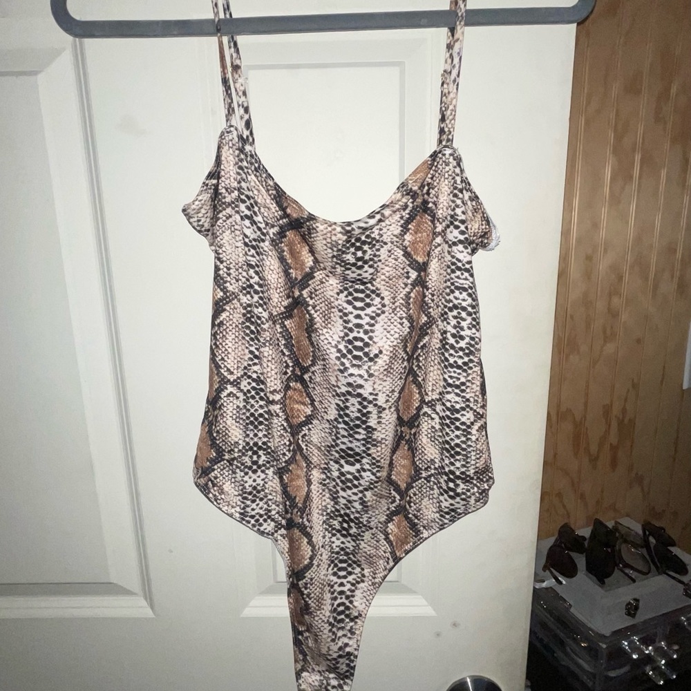 animal print snakeskin print bodysuit